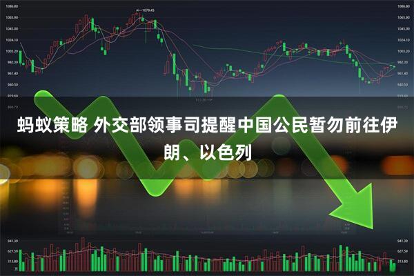 蚂蚁策略 外交部领事司提醒中国公民暂勿前往伊朗、以色列